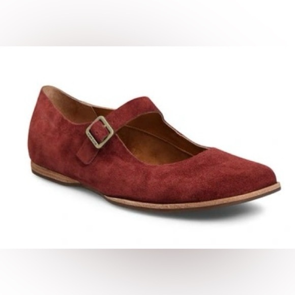 Kork-Ease Shoes - Kork-Ease Prato Suede Mary-Jane Flats in Cranberry